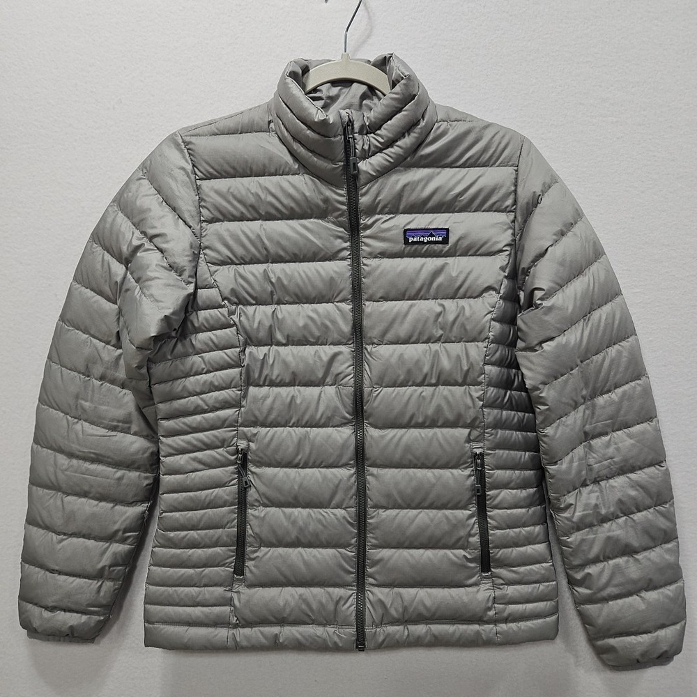 Patagonia Goose Down Sweater Puffer Jacket Womens S Gray Lightweight 84683